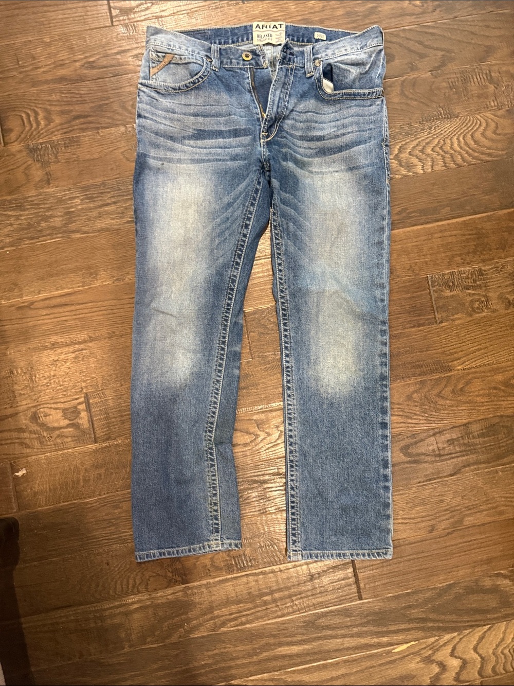 Ariat Men's Light Blue Relaxed Straight Leg Jeans 34x32 - Picture 2 of 8